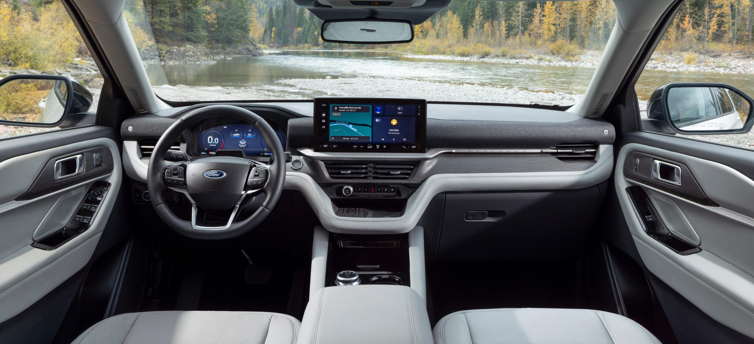 Interior view of the 2025 Ford Explorer